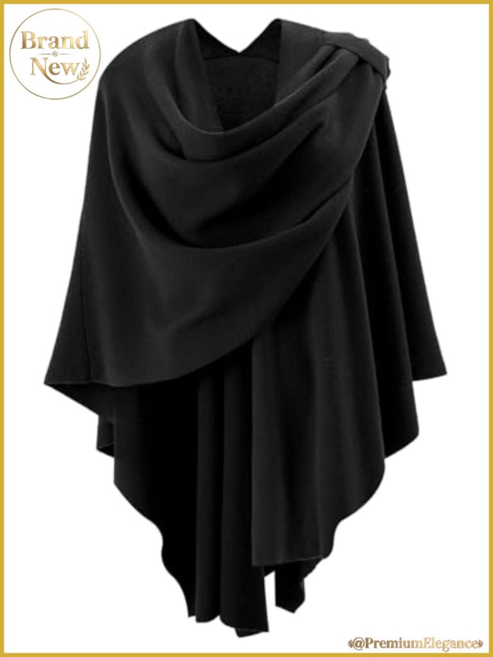 Women's Cross Front Poncho Elegant Shawl Wrap for Wedding Formal Evening